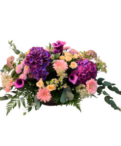 Centro Floral “Elegancia en Morado”
